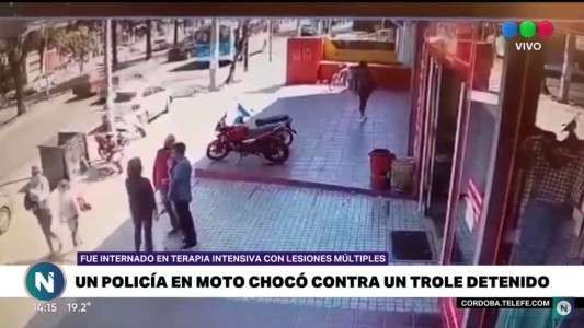 Se encuentra estable el policía que chocó contra un trolebús