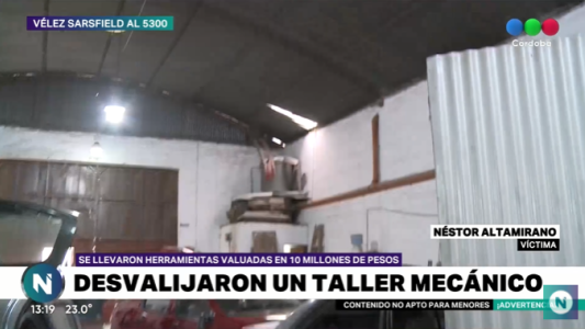 Desvalijaron un taller mecánico