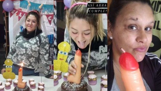 Video: escándalo por una candidata a concejal que festejó su cumpleaños en un merendero infantil con juguetes eróticos