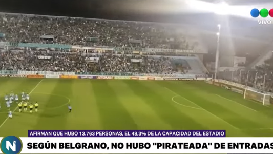 La dirigencia de Belgrano niega que haber superado el aforo del 50 por ciento