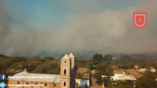 El impactante video del avance del fuego en el norte de Córdoba
