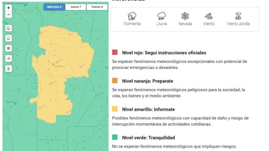 Todo el norte y gran parte del territorio provincial, en alerta amarillo por vientos fuertes