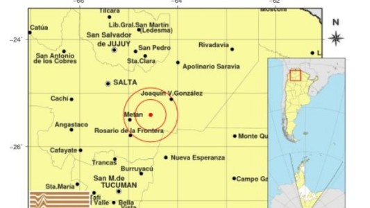 Un sismo de 4.8 sacudió a Salta