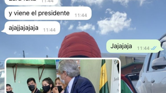 "Falto un día al colegio: *cae el presidente*": el insólito viral de una estudiante de Temperley