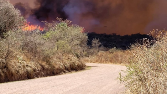 Fuego en Córdoba: arden campos en La Granja, sigue activo el de Tala Cañada