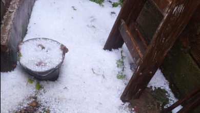 Temporal con granizo en Los Hornillos