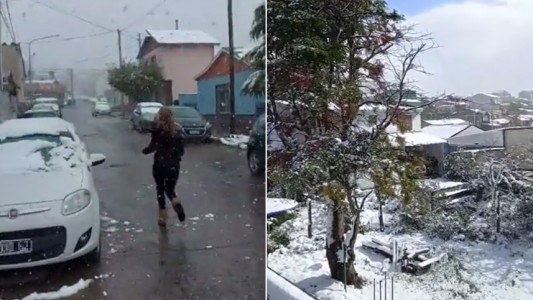 Video: a un mes del inicio del verano, nieva en Ushuaia