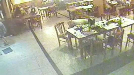 Dramático video: así se refugian de la balacera clientes de la parrilla tiroteada en Rosario