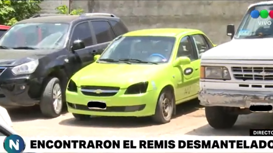 Encontraron el remis robado, pero estaba desmantelado
