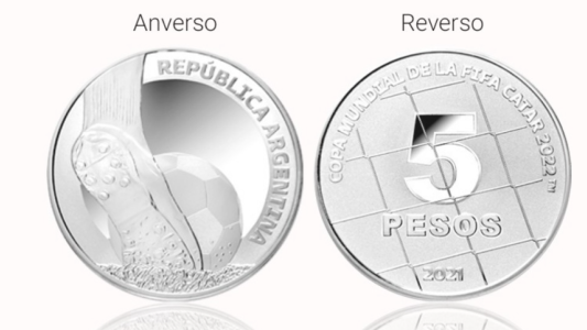 El Banco Central emitió una moneda de plata conmemorativa de la Copa del Mundo de Qatar 2022
