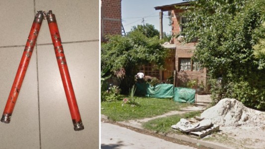 Un hombre se atrincheró en su casa y amenazó a los policías con un nunchaku