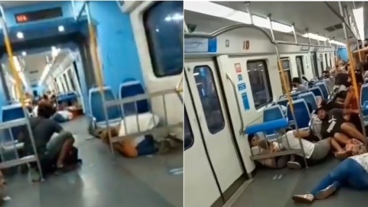 VIDEO: "Están disparando en el tren, párense "