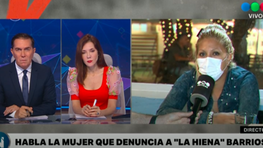 Habló la mujer que denunció a la Hiena Barrios por violencia de género