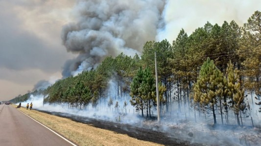 Corrientes: bomberos cordobeses continúan colaborando para combatir el fuego