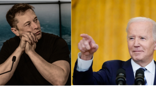 El inesperado cruce que se hizo viral entre Joe Biden y Elon Musk