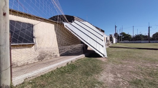 La tormenta provocó destrozos en el club CIBI