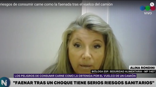 Los riesgos de consumir carne como la faenada tras el vuelco del camión