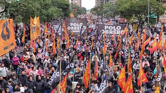 El centro un caos por los actos adelantados por el día del trabajador