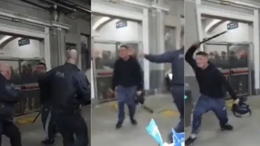 Video: Golpeó a los policías y terminó preso