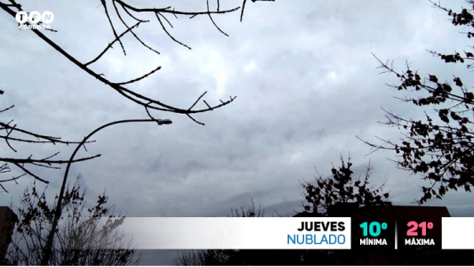 Nublado y húmedo, aumento de temperatura, máxima 21°