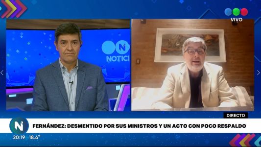 Fernández: desmentido por sus ministros y un acto con poco respaldo