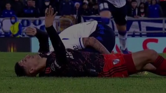"Está bien": se recupera Aliendro tras el golpe en el partido Vélez-River