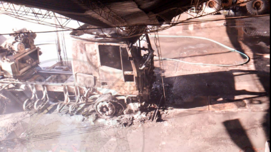 Malagueño: Se incendió un galpón de una fábrica de bloques de hormigón