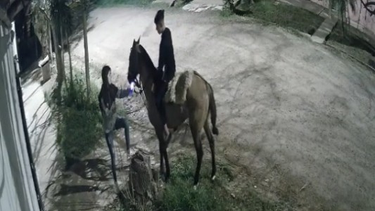 Video: en una doble cita, pasaron a buscar a las chicas a caballo