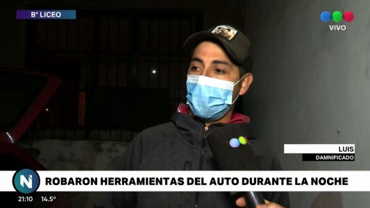 Robaron herramientas del auto durante la noche