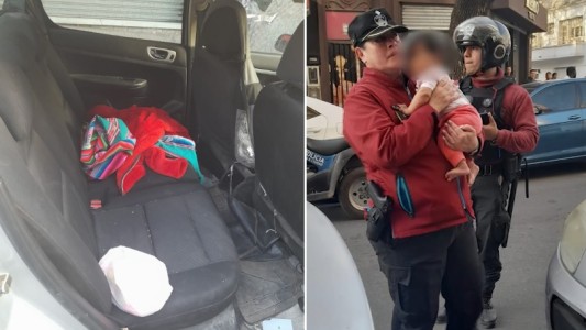 La Policía fue a verificar un auto mal estacionado: rescataron a una beba que dejaron encerrada