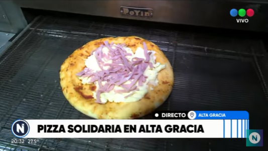 Pizza solidaria en Alta Gracia