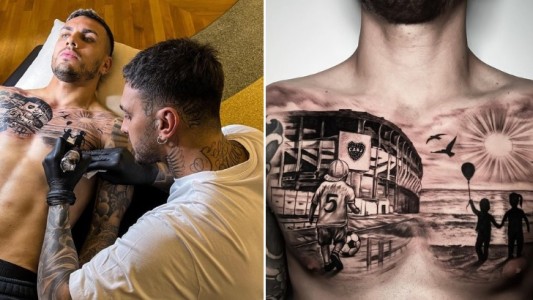 La Bombonera en el pecho: el nuevo tatuaje de Leandro Paredes