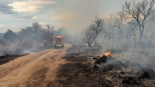 Llegó la lluvia para apagar el fuego