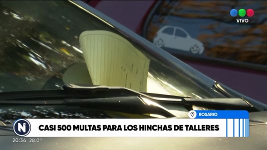 Más de 500 multas a los hinchas de Talleres en Rosario
