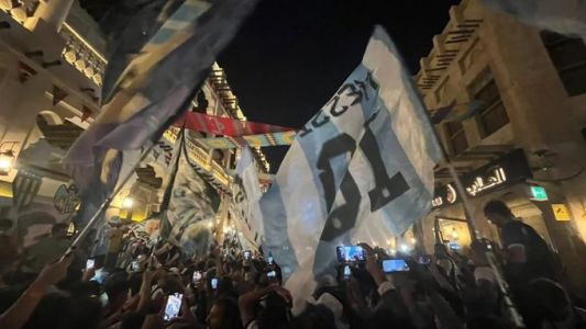 Banderazo argentino en Qatar