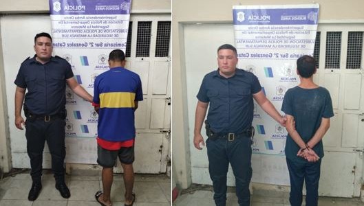 Detienen a dos delincuentes que robaron una pizzería familiar: uno tenía pedido de captura