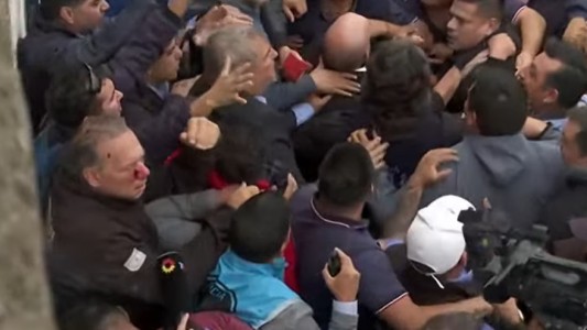 Golpearon a Berni en la manifestación por el asesinato del colectivero