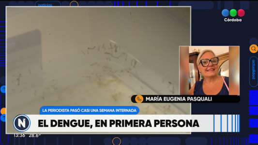 La periodista María Eugenia Pasquali contagiada de dengue