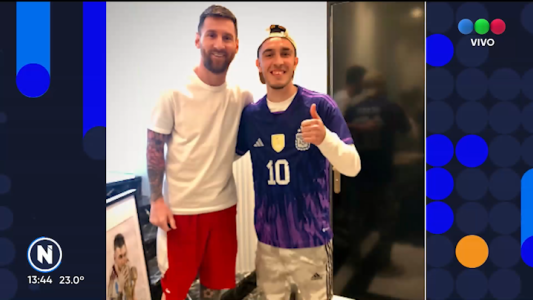 Messi le abrió las puertas de su casa y lo recibió en pantuflas