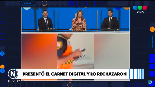 El automovilista circulaba solamente con la versión digital de la licencia de conducir