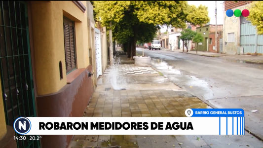 Robaron medidores de agua en barrio General Bustos