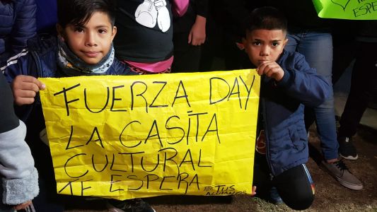 Los alumnos esperan a Dayana Sánchez