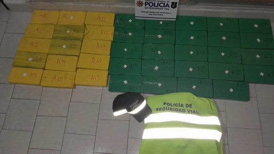 San Cristóbal: se negaron a parar en un control policial y los detuvieron con 41 kilos de cocaína