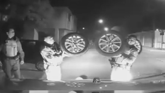 Video: un detenido tras persecución policial por el robo de cubiertas