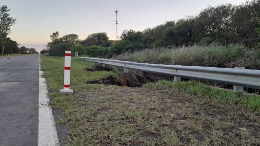 Corte total por un socavón en la ruta 9