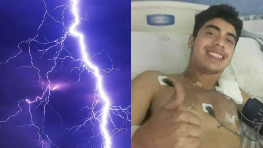 Habló el hombre al que le cayó un rayo: "Se me apagó la luz y me desperté en el hospital"