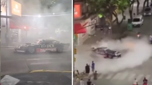 Marcos Di Palma volvió a quedar en el centro de la polémica tras hacer trompos con un auto en plena ciudad