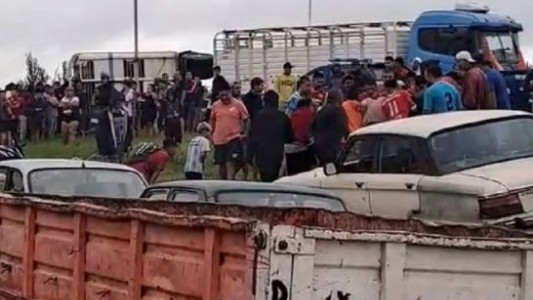 Volcó un camión con vacas en Río Cuarto y los vecinos faenaron a los animales