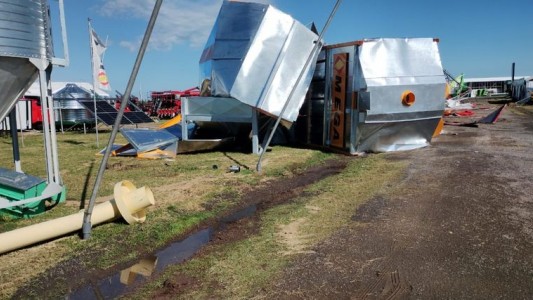 Expoagro: La tormenta generó graves destrozos