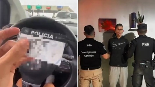 Encontró la credencial de un agente de la PSA y la usó para no pagar peaje: compartió el video y fue detenido